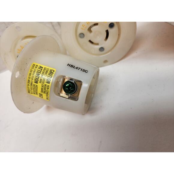 Lot of 2 Hubbell HBL4715C Flanged Nlyon Twist-Lock 2 Pole 3 Wire 15A 125V - Picture 6 of 9